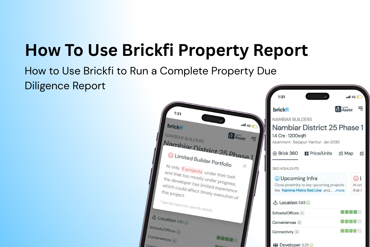 How to use BrickFi property report