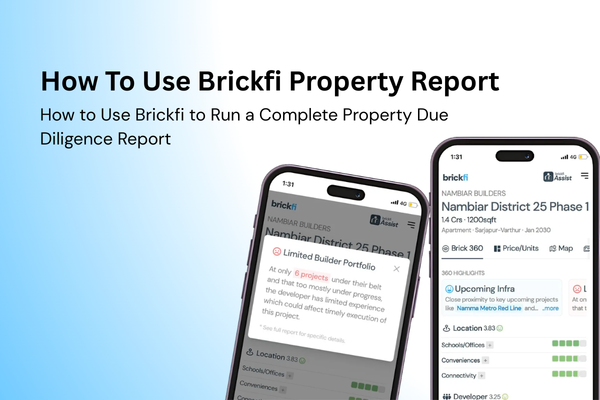 How to use BrickFi property report